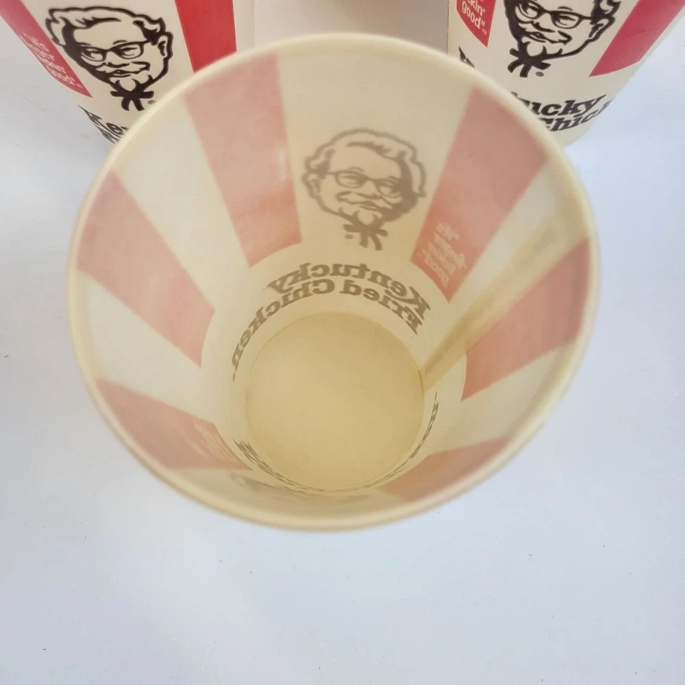 Vintage 1980s KFC Paper Wax Cup | Colonel Sanders Retro‎ Fast Food | Single Cup